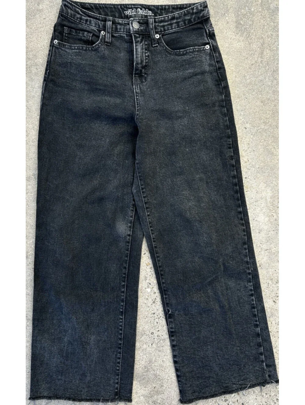 Wild Fable High Rise Baggy Jeans Size 2 New Denim Dark Wash Aprox 24W x 24.5L